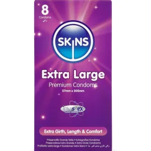 Extra Grosse Premium-Kondome Packung 8 von Skins | Fesselliebe.de