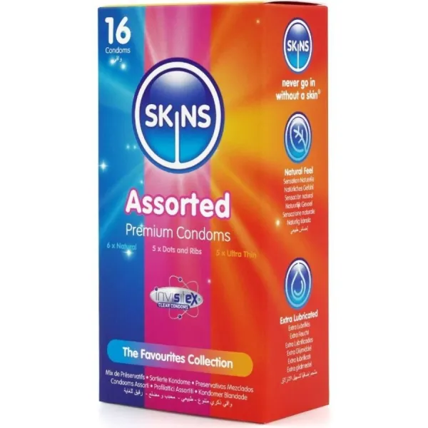Sortierte Premium-Kondome Packung 16 von Skins | Fesselliebe.de