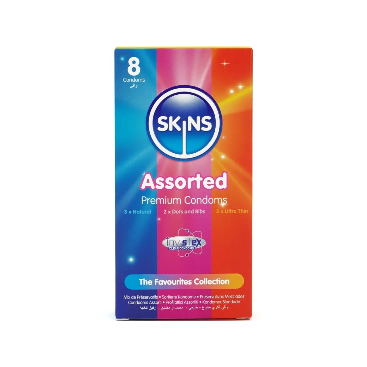 Sortierte Premium-Kondome Packung 8 von Skins | Fesselliebe.de