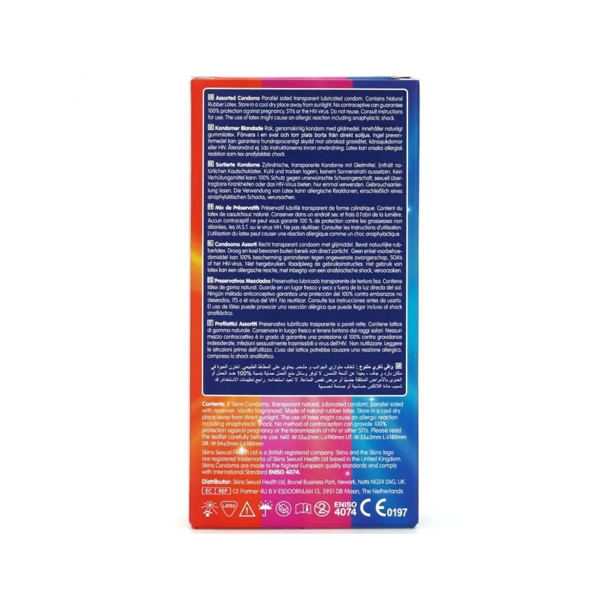 Sortierte Premium-Kondome Packung 8 von Skins | Fesselliebe.de