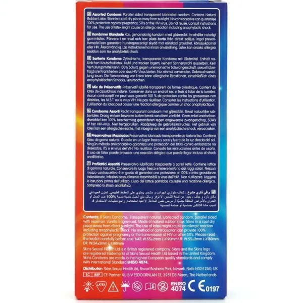 Sortierte Premium-Kondome Packung 8 von Skins | Fesselliebe.de
