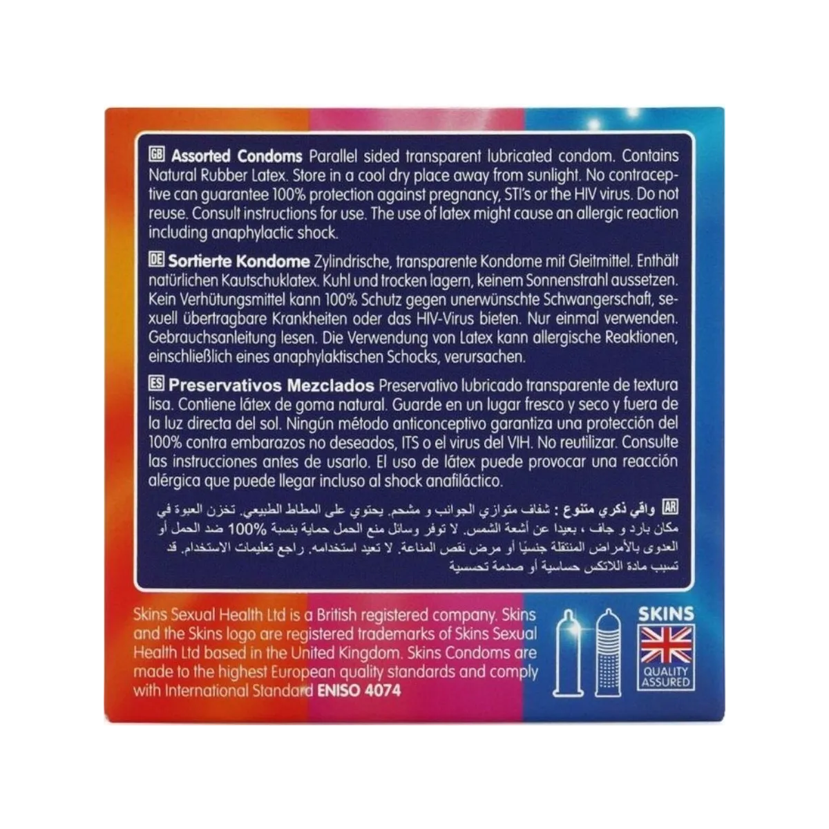 Sortierte Premium-Kondome, 4er-Stück von Skins | Fesselliebe.de