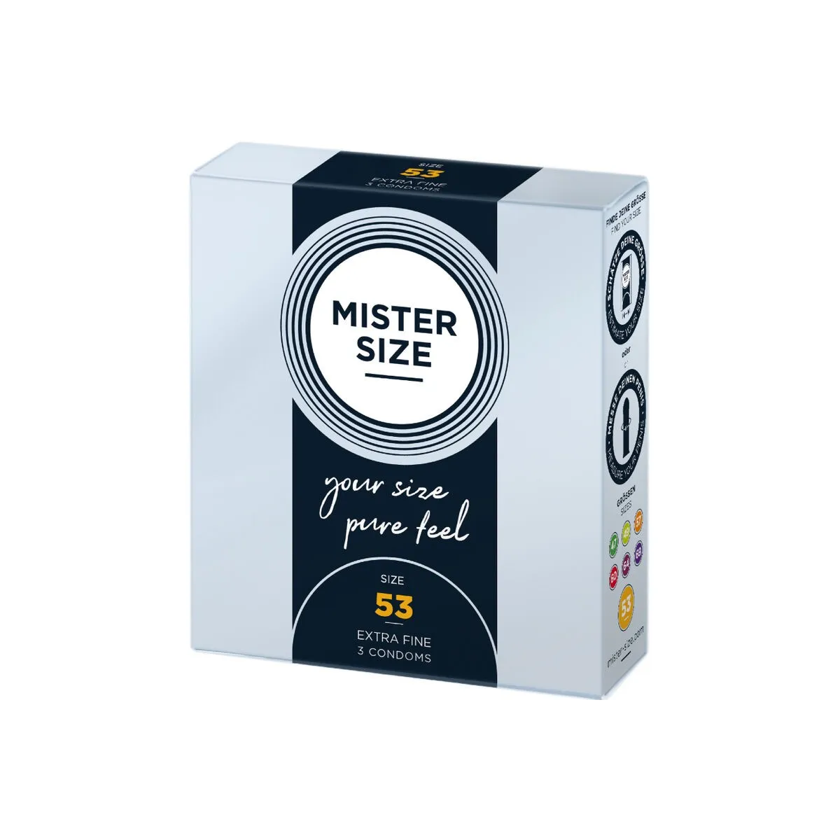 Kondomgrösse M 53 Mm (3 Stück) von Mister Size | Fesselliebe.de
