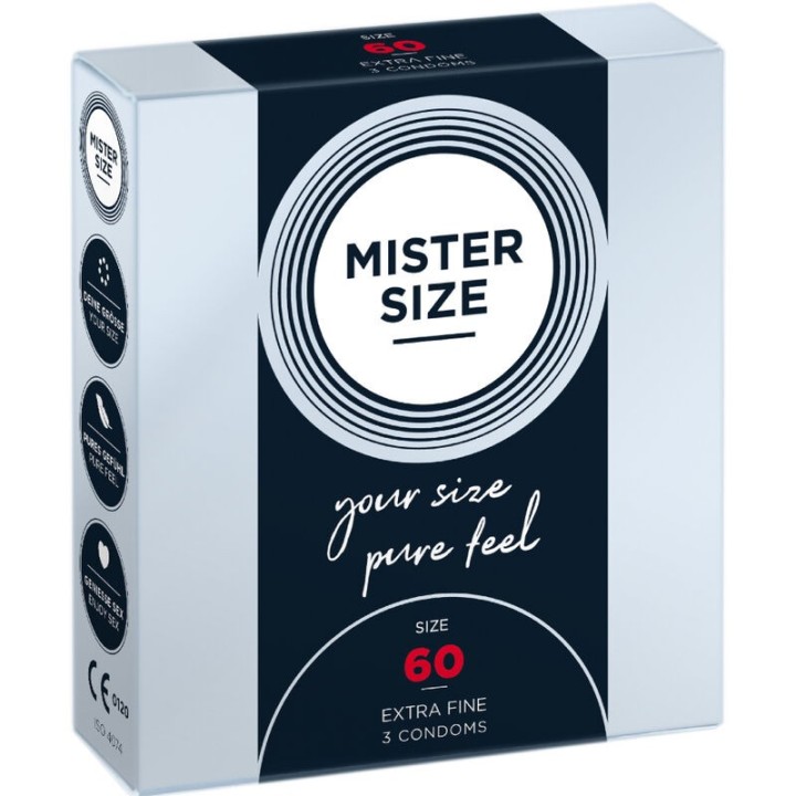 Kondomgrösse XL 60 Mm (3 Stück) von Mister Size | Fesselliebe.de