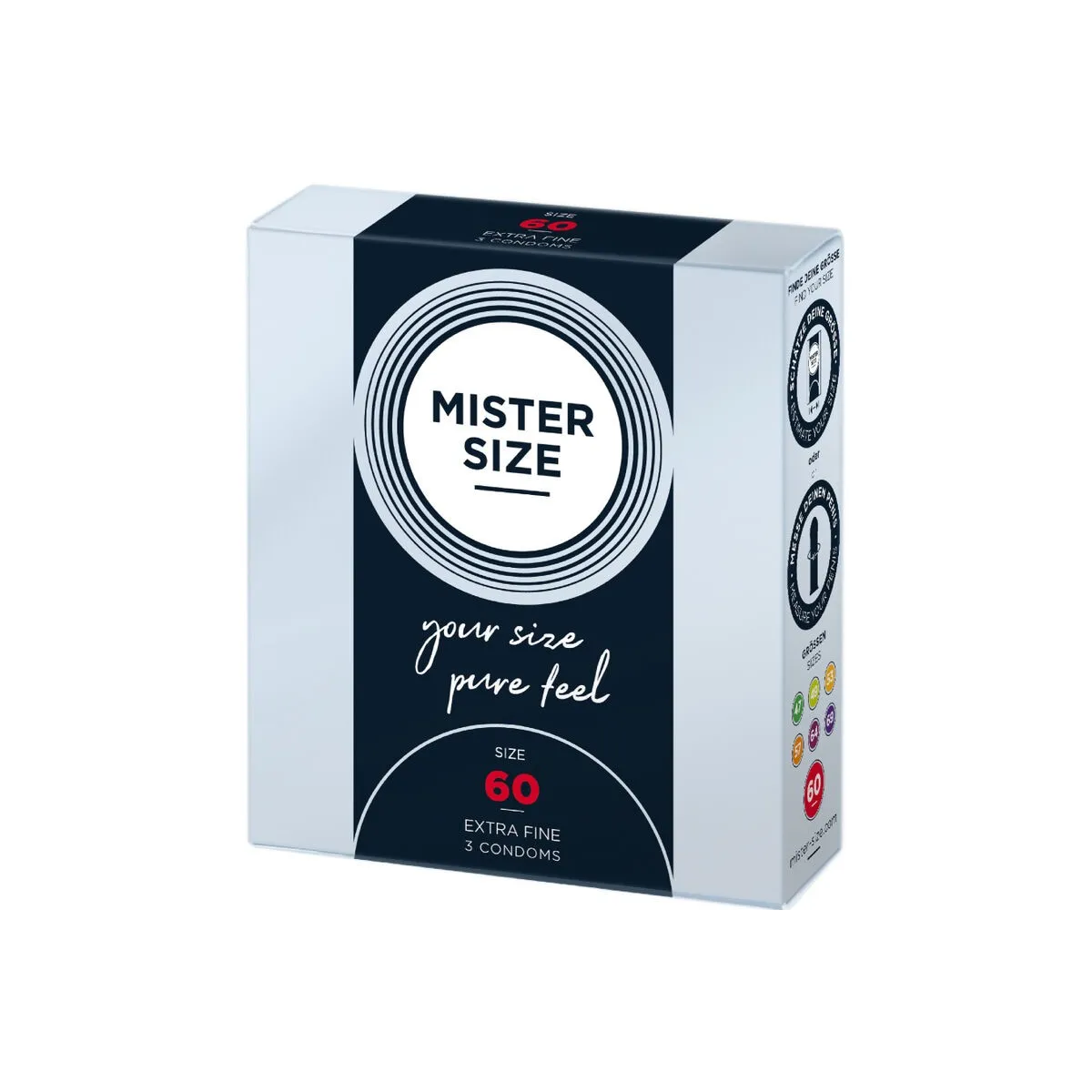 Kondomgrösse XL 60 Mm (3 Stück) von Mister Size | Fesselliebe.de