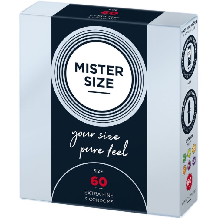 Kondomgrösse XL 60 Mm (3 Stück) von Mister Size | Fesselliebe.de