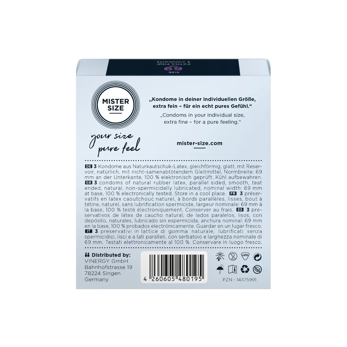 Kondome Grösse Xxxl 69 Mm (3 Stück) von Mister Size | Fesselliebe.de