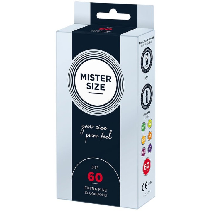 Kondomgrösse XL 60 Mm (10 Stück) von Mister Size | Fesselliebe.de