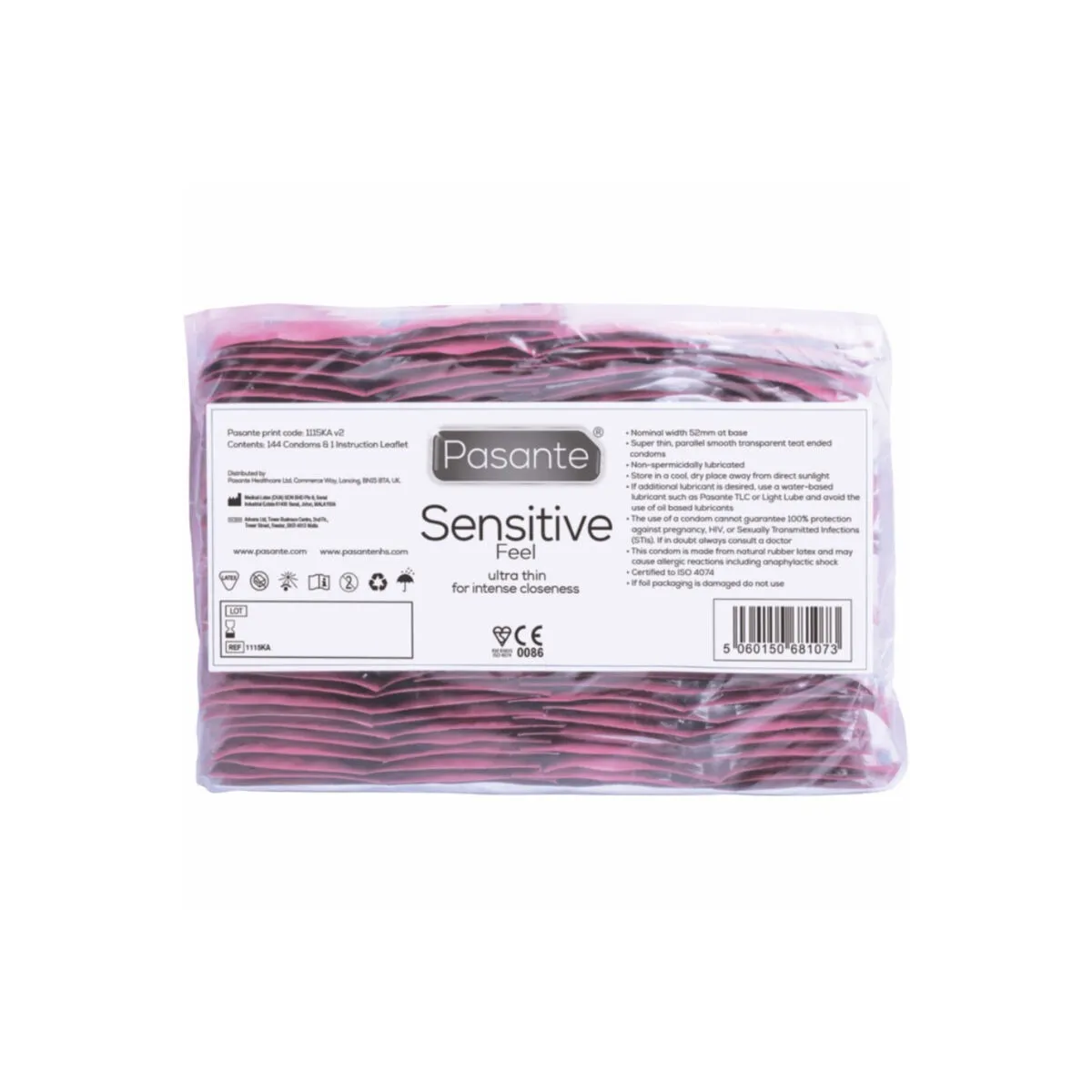 Kondome Sensitive Beutel 144 Stück von Pasante | Fesselliebe.de