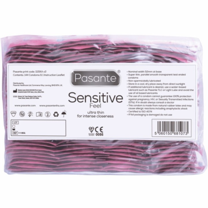 Kondome Sensitive Beutel 144 Stück von Pasante | Fesselliebe.de