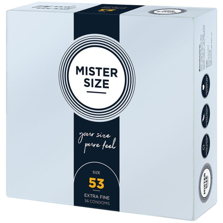 Kondomgrösse M 53 Mm (36 Stück) von Mister Size | Fesselliebe.de