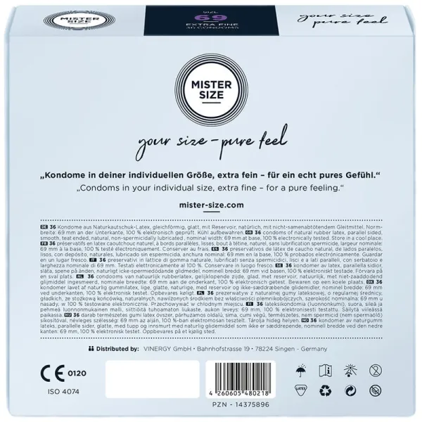 Kondome Grösse Xxxl 69 Mm (36 Stück) von Mister Size | Fesselliebe.de