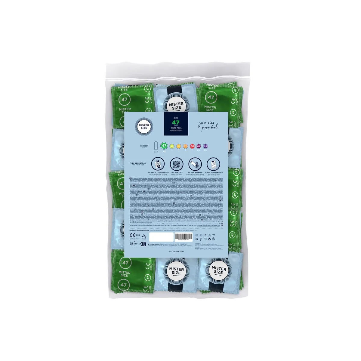 Kondomgrösse XS 47 Mm (100 Stück) von Mister Size | Fesselliebe.de