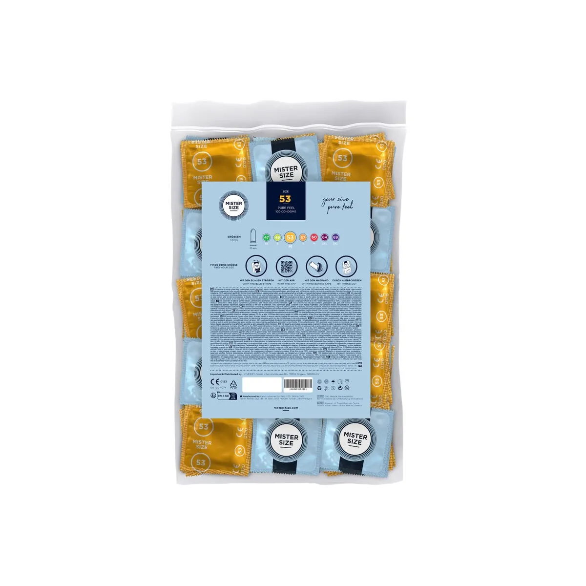 Kondomgrösse M 53 Mm (100 Stück) von Mister Size | Fesselliebe.de
