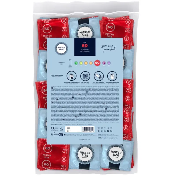 Kondomgrösse XL 60 Mm (100 Stück) von Mister Size | Fesselliebe.de