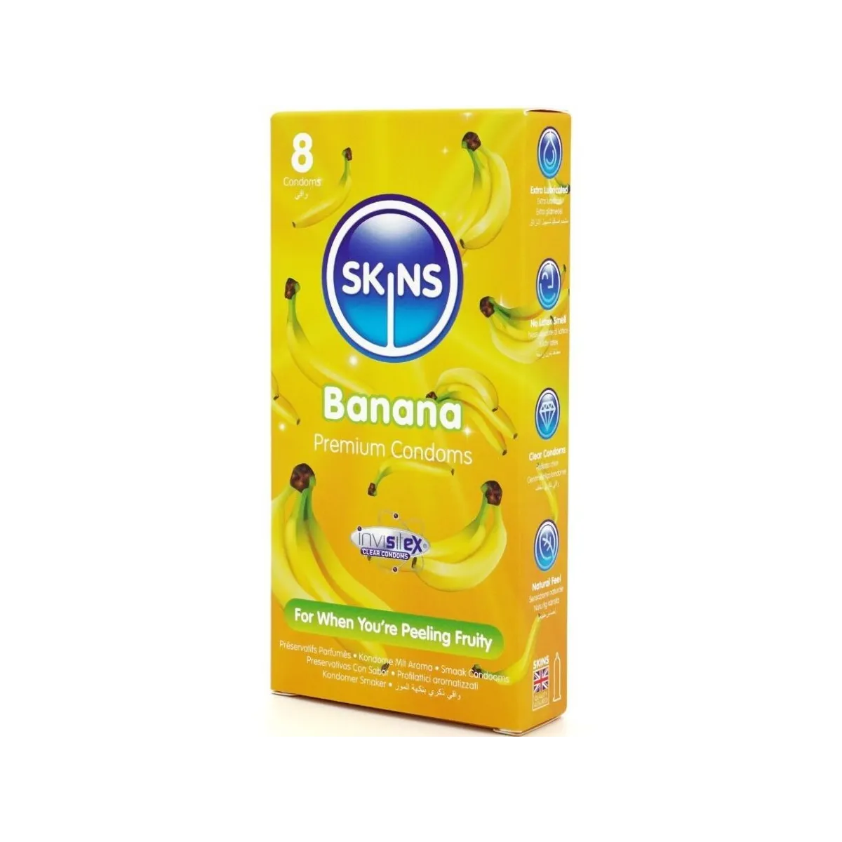 Banana Premium Kondome Packung 8 von Skins | Fesselliebe.de