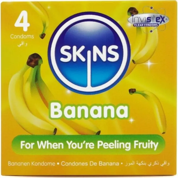 Banana Premium Kondome Packung 4 von Skins | Fesselliebe.de