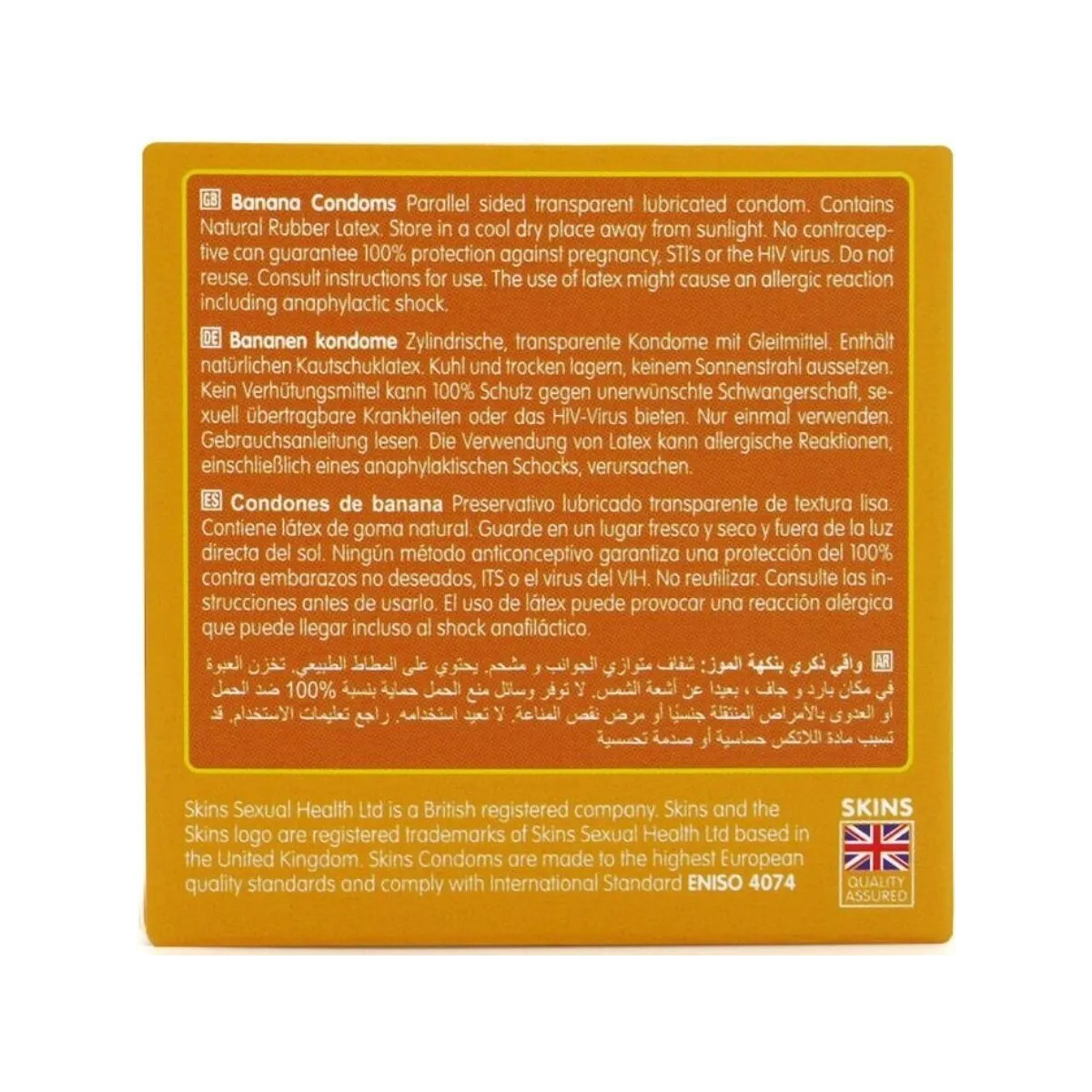 Banana Premium Kondome Packung 4 von Skins | Fesselliebe.de