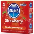 Erdbeere Premium-Kondome Packung 4 von Skins