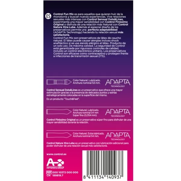 Fühlen Sie Spass Mix 6 Stück von Control Kondoms | Fesselliebe.de