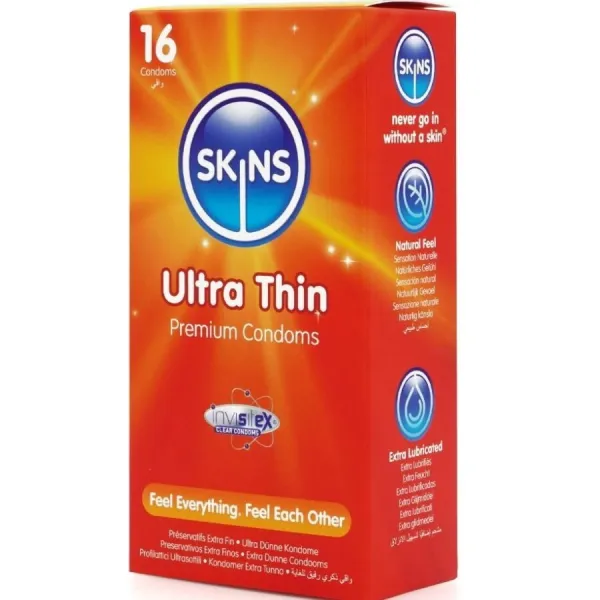 Ultradünne Premium-Kondome Packung 16 von Skins | Fesselliebe.de
