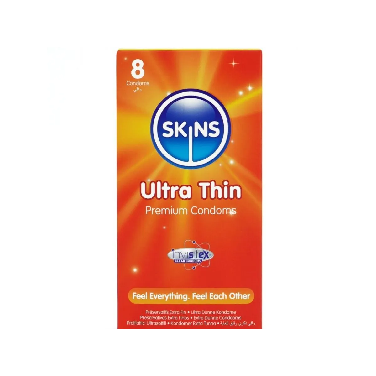 Ultra Dünne Premium-Kondome Packung 8 von Skins | Fesselliebe.de