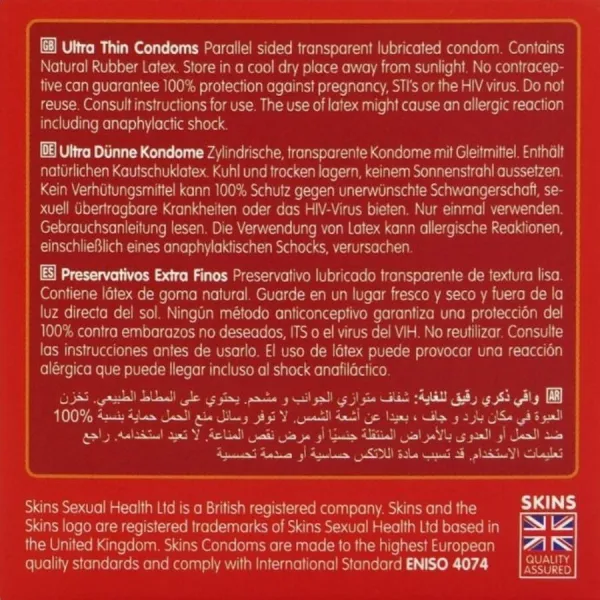 Ultradünne Premium-Kondome Packung 4 von Skins | Fesselliebe.de
