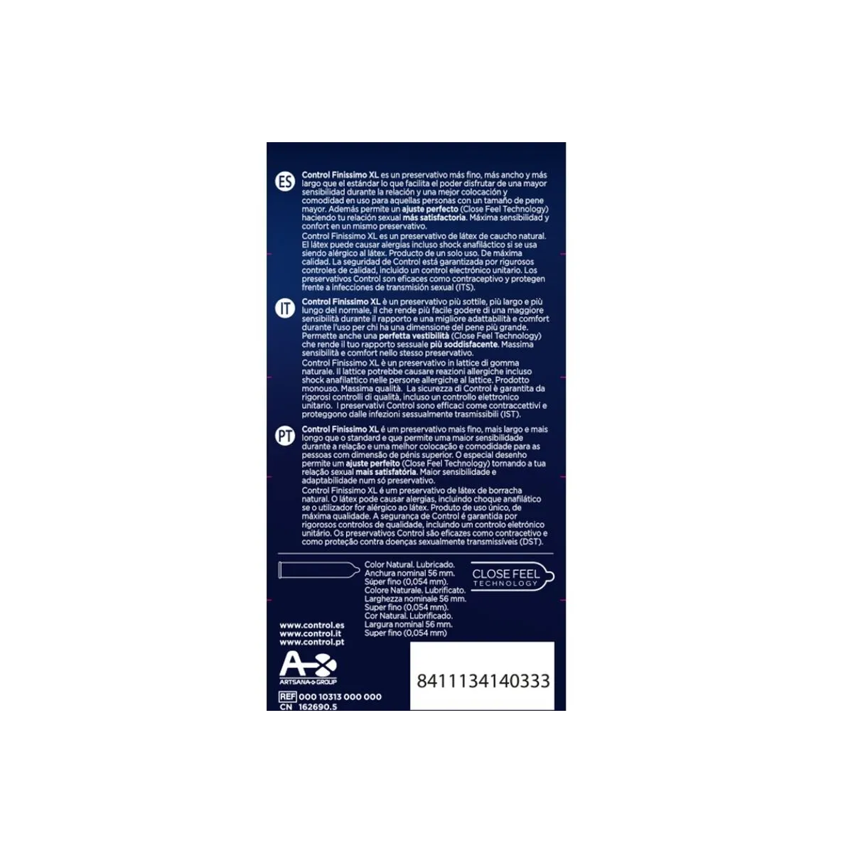 Finissimo XL Kondome 12 Stück von Control Kondoms | Fesselliebe.de