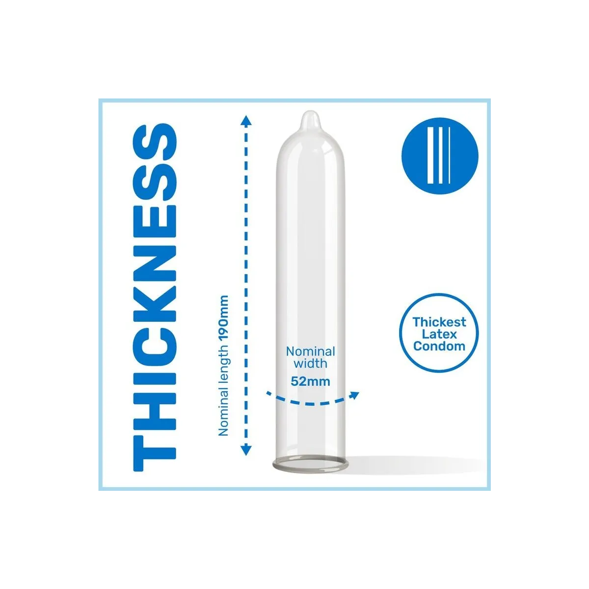 Extra-Kondom Extra Dick 3 Stück von Pasante | Fesselliebe.de