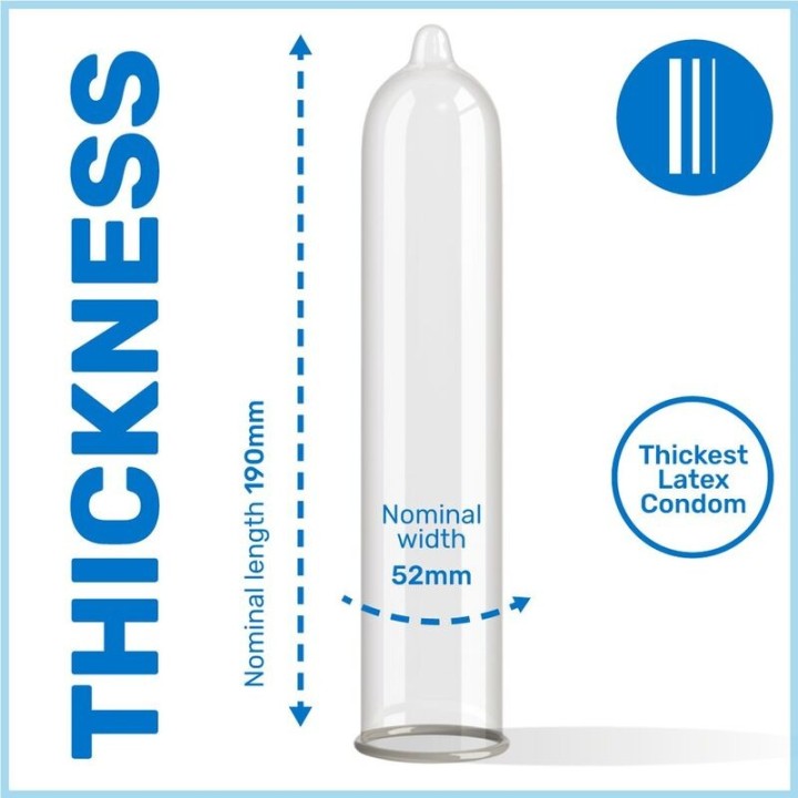 Extra-Kondom Extra Dick 3 Stück von Pasante | Fesselliebe.de