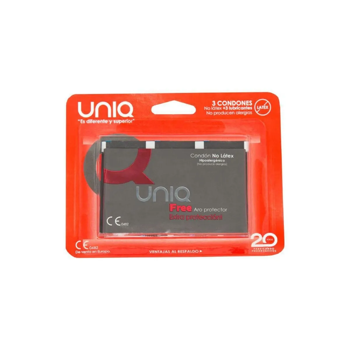 Free Latexfreie Kondome mit Schutzring 3 Stück von Uniq | Fesselliebe.de