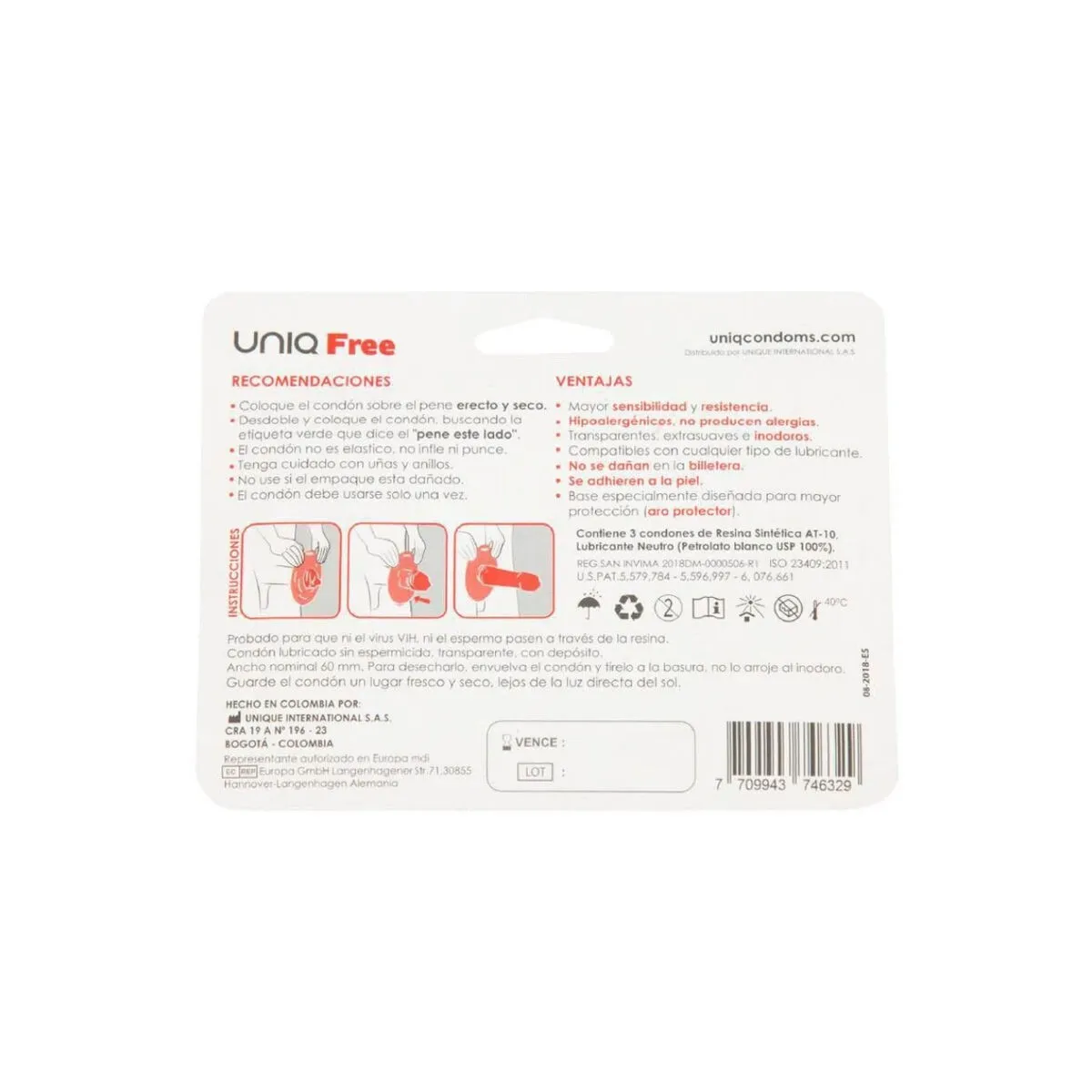 Free Latexfreie Kondome mit Schutzring 3 Stück von Uniq | Fesselliebe.de