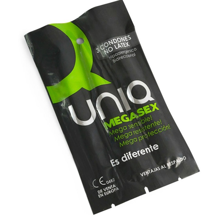 Megasex Latex Free Sensitive Kondoms 3 Stück von Uniq | Fesselliebe.de