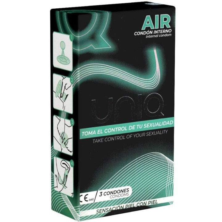 Air Latexfreies weibliches Kondom 3 Stück von Uniq | Fesselliebe.de