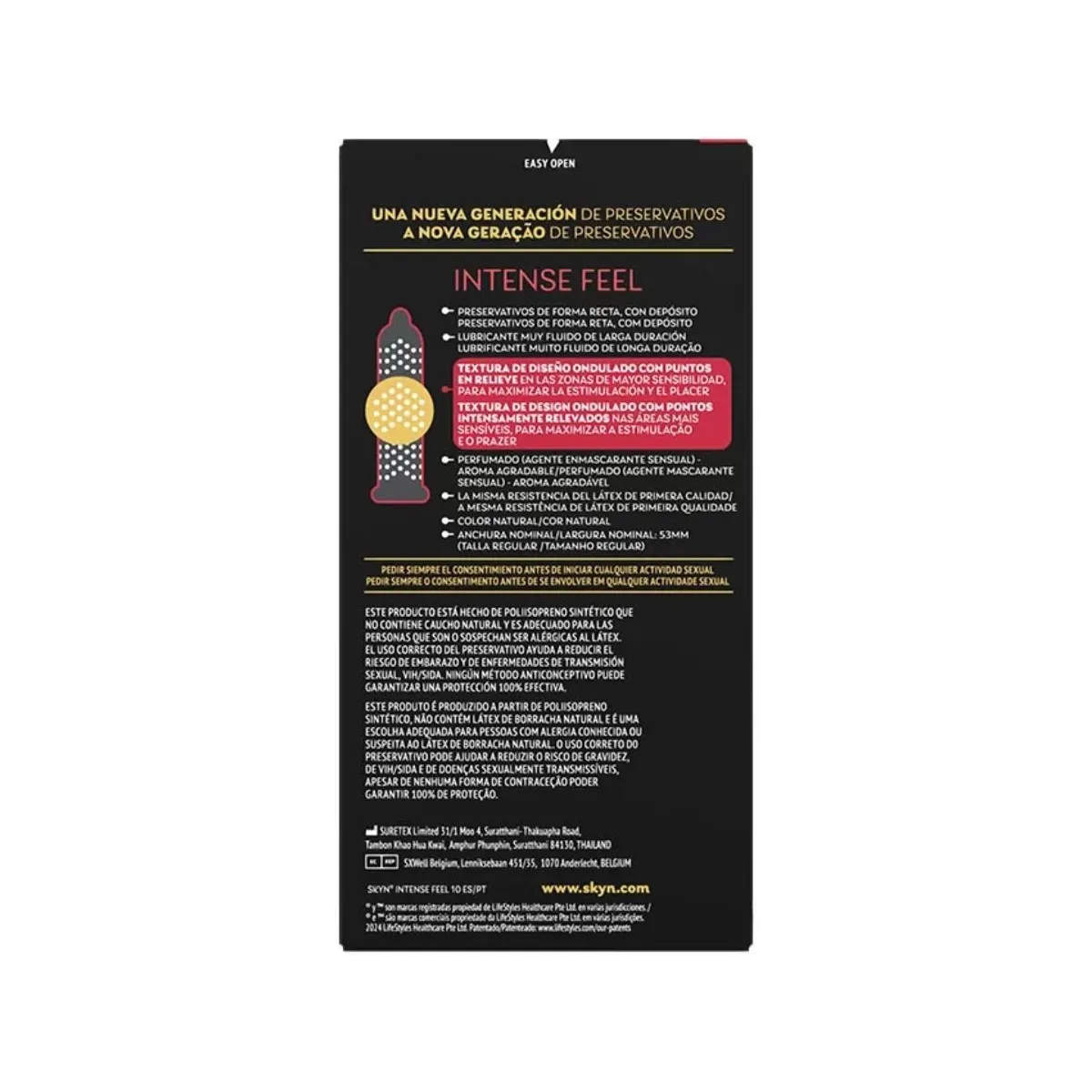 Kondom mit Intensivem Gefühl und Strukturiertem Wellendesign, 10 Stück von Skyn | Fesselliebe.de