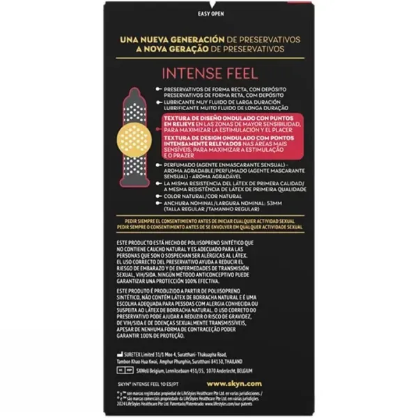 Kondom mit Intensivem Gefühl und Strukturiertem Wellendesign, 10 Stück von Skyn | Fesselliebe.de