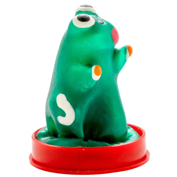 Handbemaltes Kondom Froschmodell 1 von Kondomerie | Fesselliebe.de