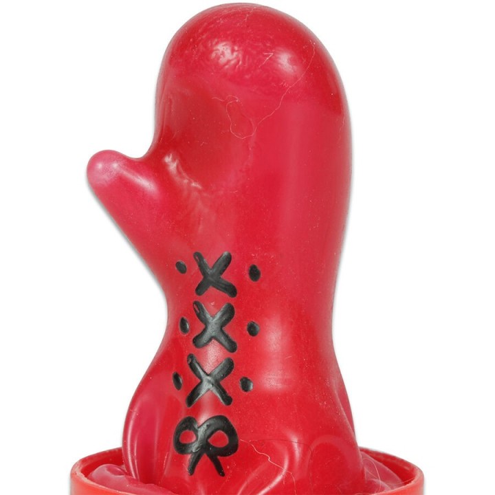 Handbemaltes Kondomboxhandschuhe von Kondomerie | Fesselliebe.de
