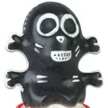 Handbemaltes Kondom Totenkopf Schwarz Modell 1 von Kondomerie