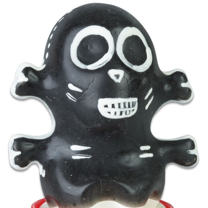 Handbemaltes Kondom Totenkopf Schwarz Modell 1 von Kondomerie | Fesselliebe.de