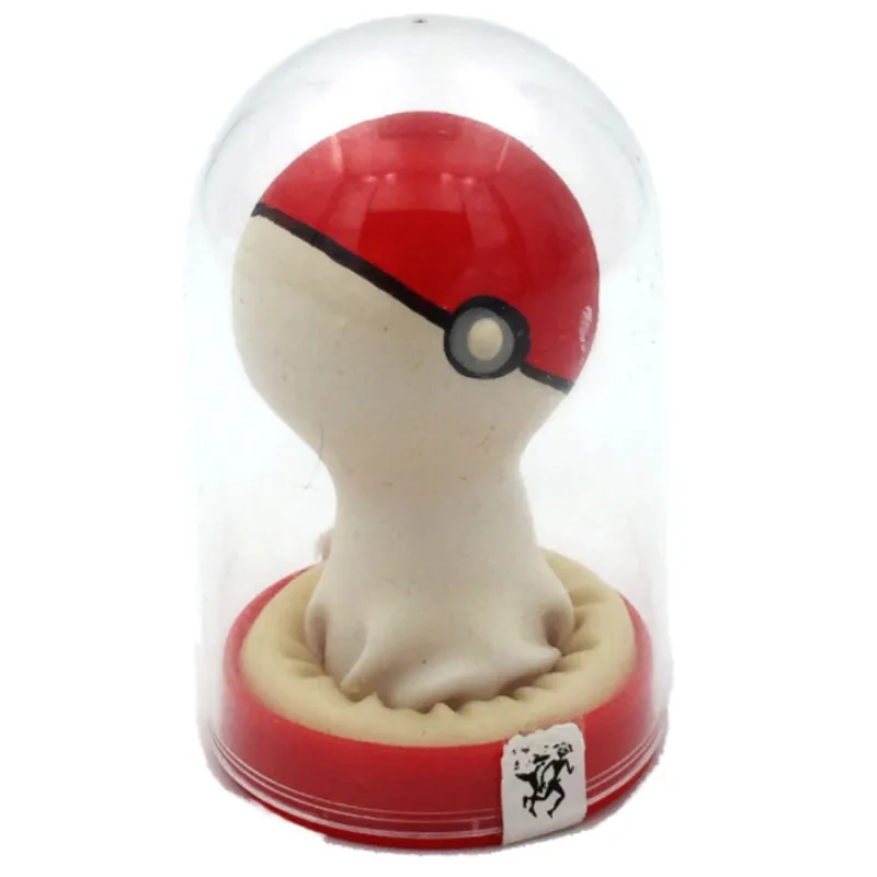 Handbemaltes Kondom Pokeball Rot-Weiss von Kondomerie | Fesselliebe.de