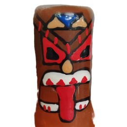 Handbemaltes Kondom Tiki Totem-01 von Kondomerie | Fesselliebe.de