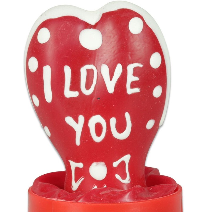 Handbemaltes Kondom Herz - Ich Liebe Dich Modell 2 von Kondomerie | Fesselliebe.de