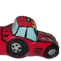 Handbemaltes Kondom Traktor Rot XL von Kondomerie | Fesselliebe.de