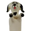 Handbemaltes Kondom Glücklicher Weisser Hund XL von Kondomerie