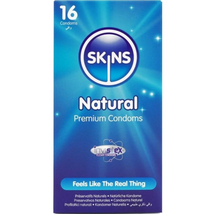 Natürliche Premium-Kondome Packung 16 von Skins | Fesselliebe.de
