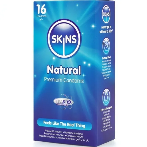 Natürliche Premium-Kondome Packung 16 von Skins | Fesselliebe.de