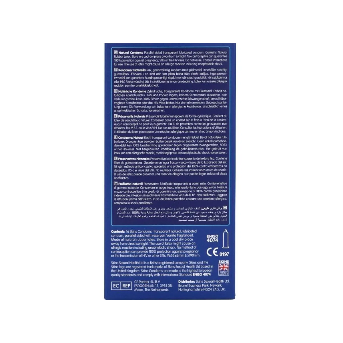 Natürliche Premium-Kondome Packung 16 von Skins | Fesselliebe.de