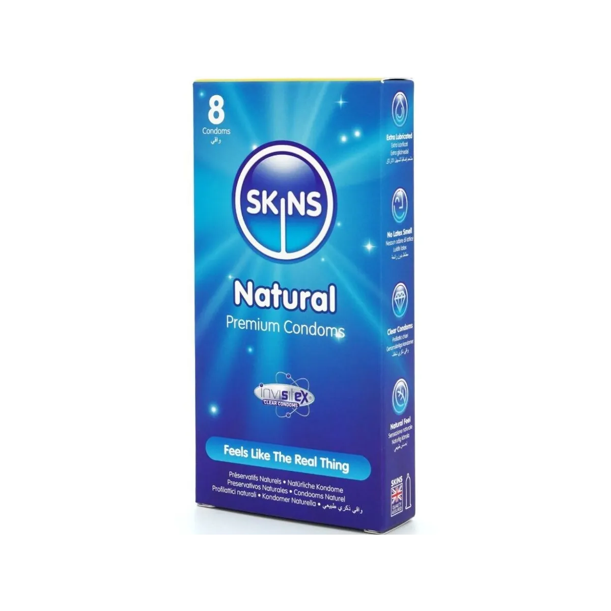 Natürliche Premium-Kondome Packung 8 von Skins | Fesselliebe.de