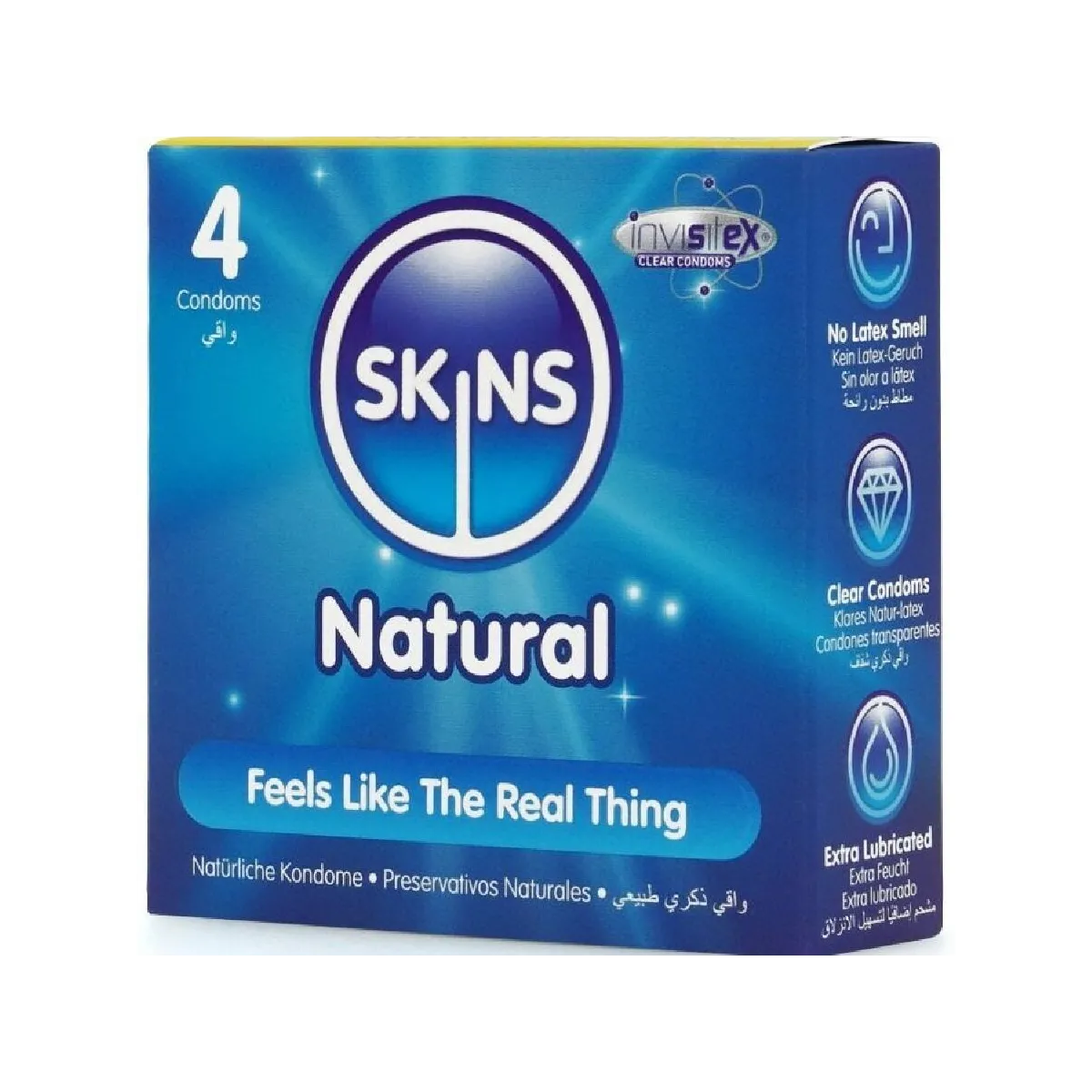 Natürliche Premium-Kondome Packung 4 von Skins | Fesselliebe.de